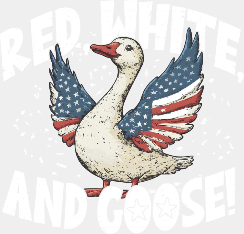 Red White And Goose - 4th Of July DTF Transfer ready2transfer Light Color Design (See Imaging)