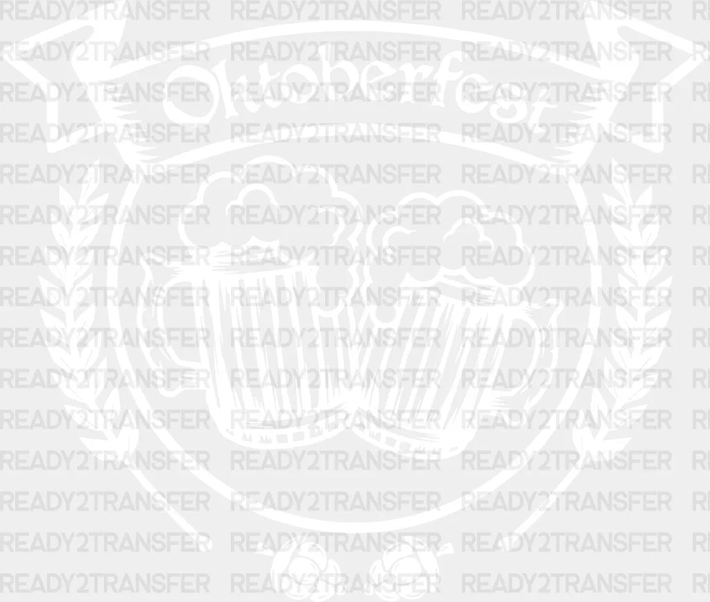 Retro Oktoberfest Design Dtf Transfer Adult Unisex - S & M (10’) / White