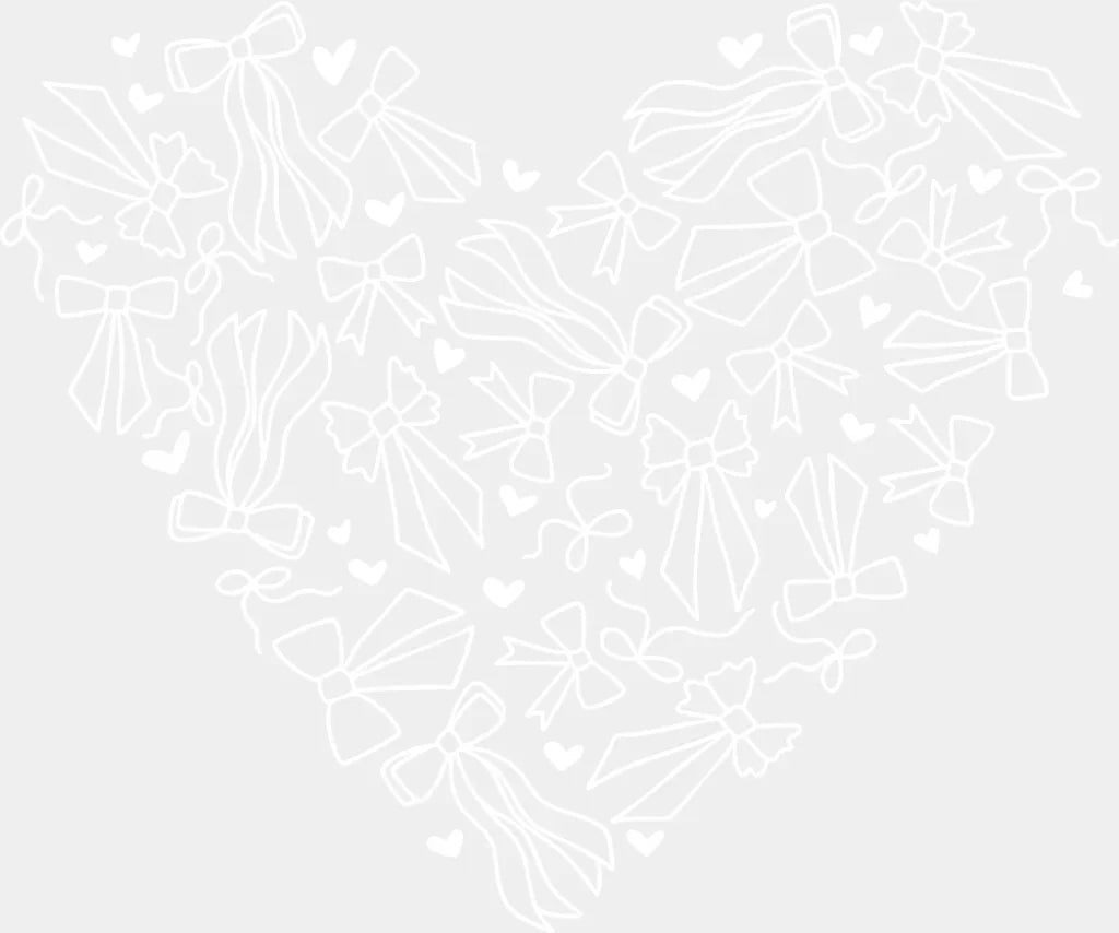 Ribbon Red And White Hearts - Valentine’s Day DTF Transfer Adult Unisex - S & M (10’’) / Light Color Design (See