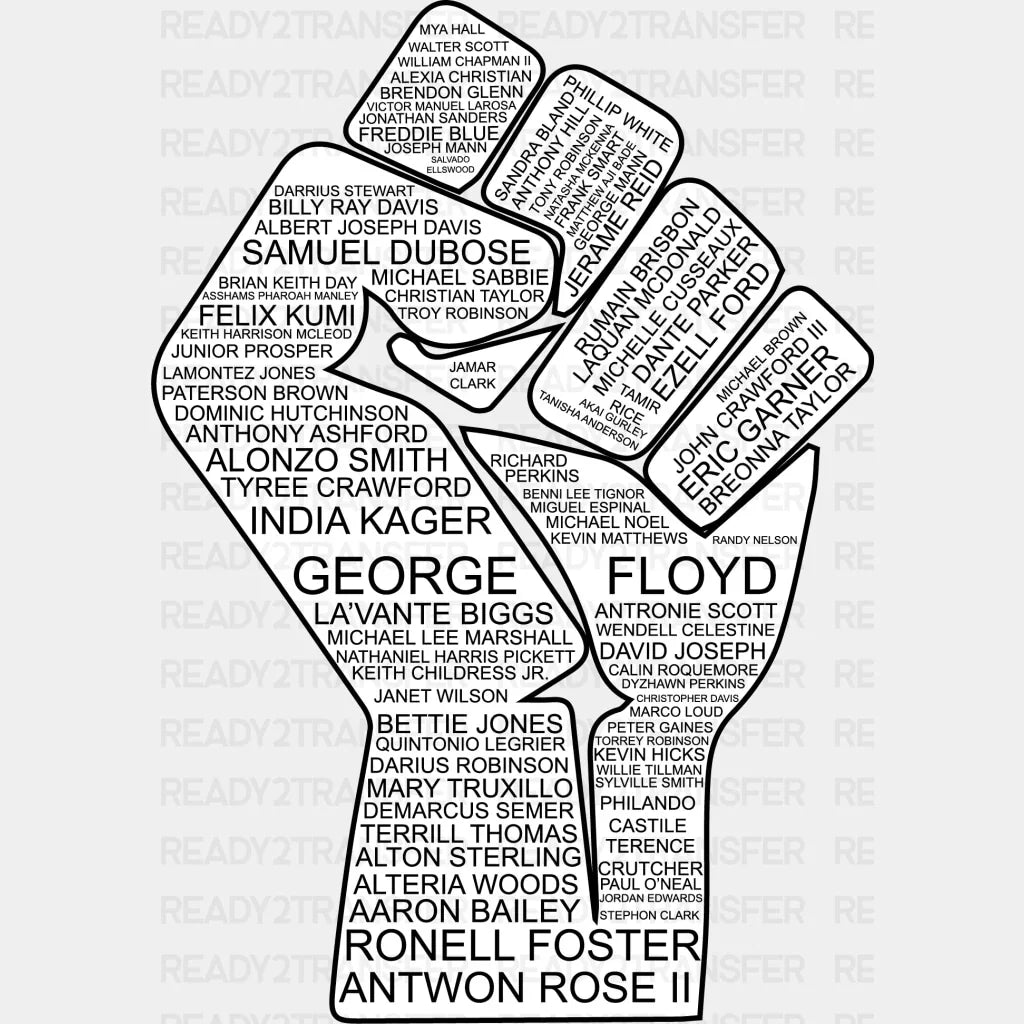 Rising Fist George Floyd Blm Dtf Transfer