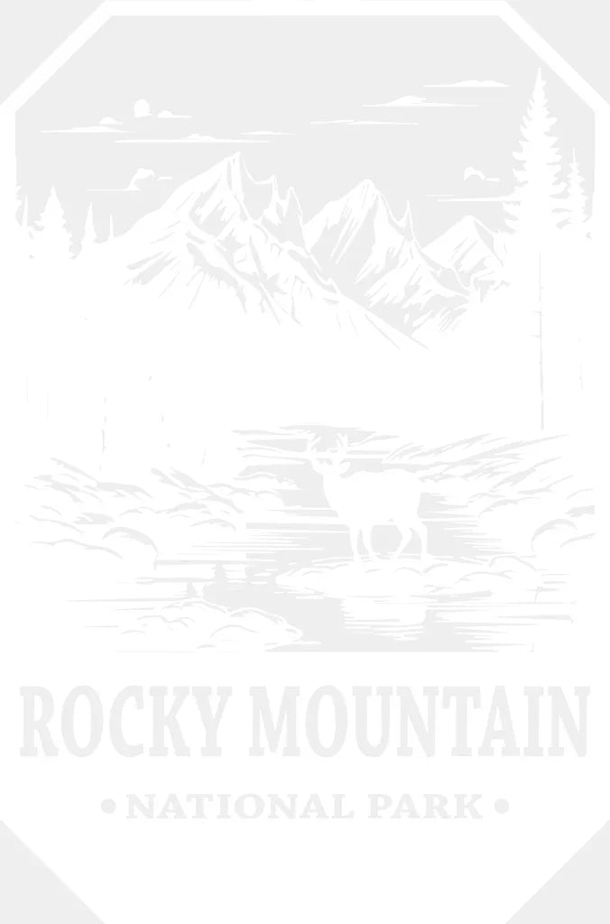 Rocky Mountain National Park Design - National Parks DTF Transfers ready2transfer White