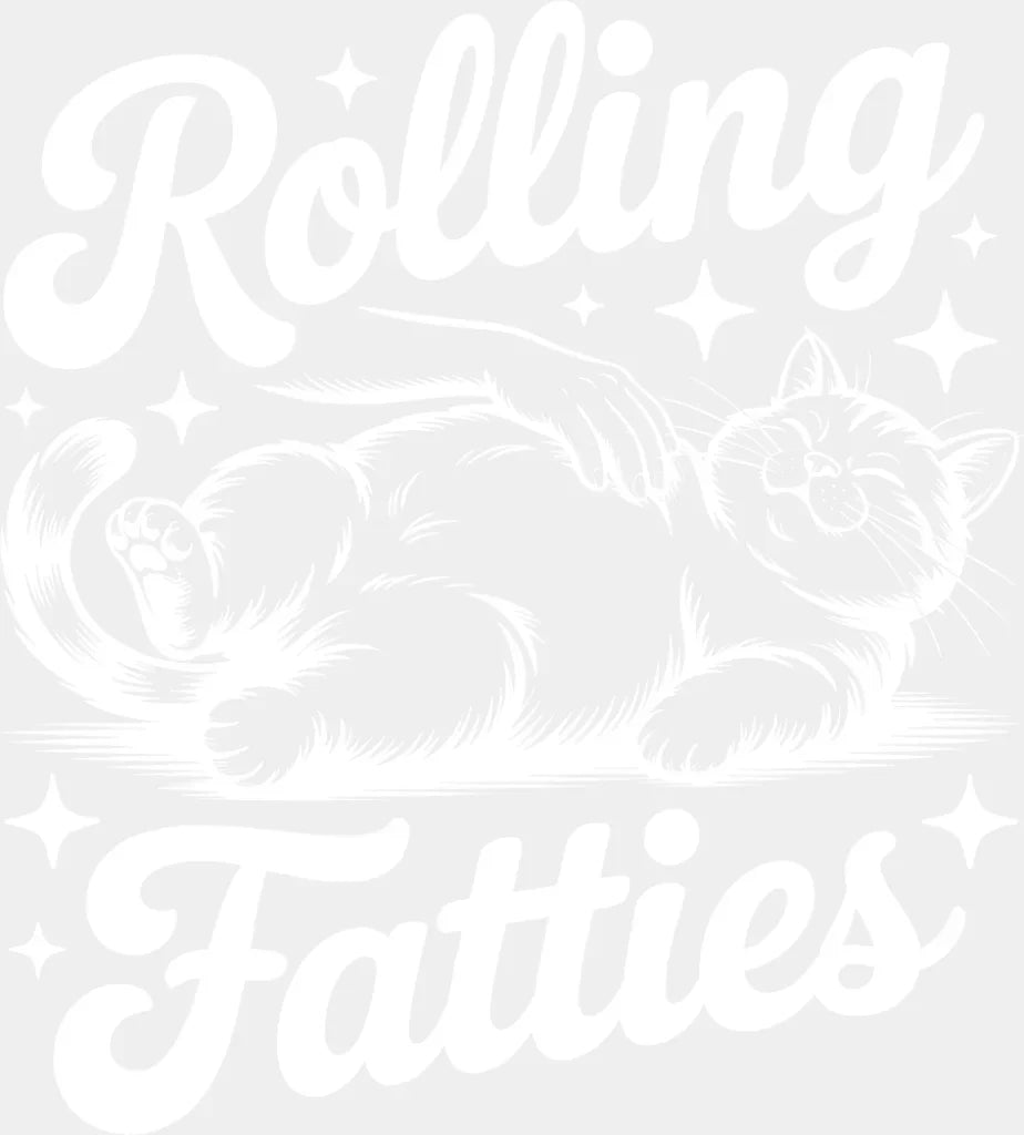 Rolling Fatties - Cats DTF Transfer Adult Unisex - S & M (10’’) / Light Color Design (See Imaging)