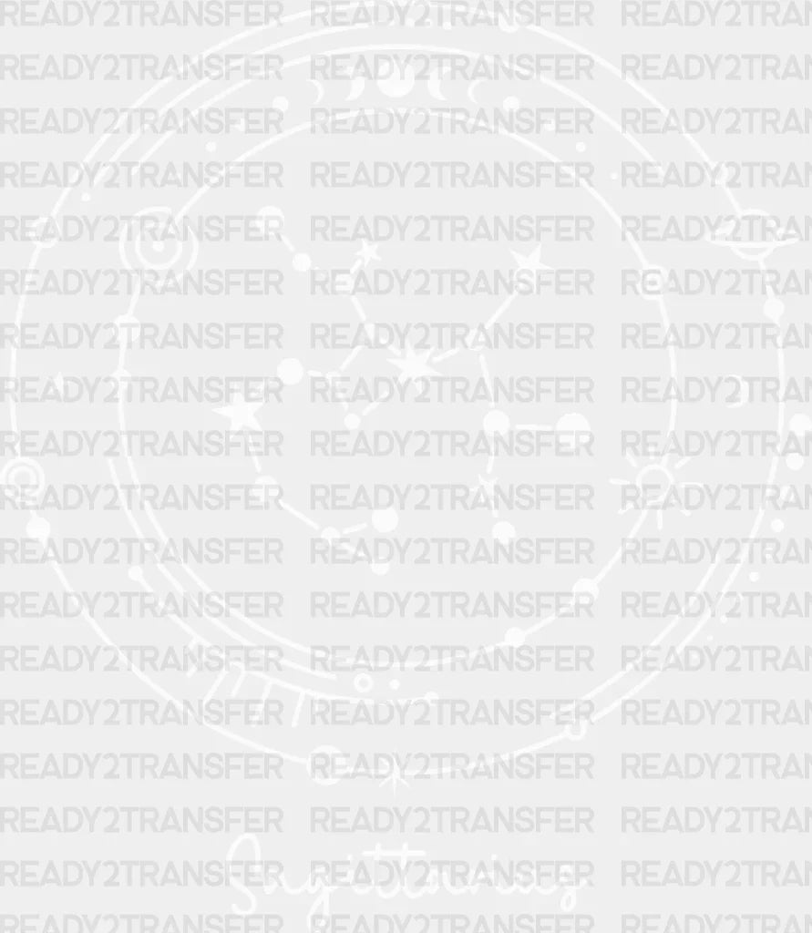 Sagittarius Constellation Design - Zodiac Dtf Transfer Adult Unisex S & M (10’’) / Light Color