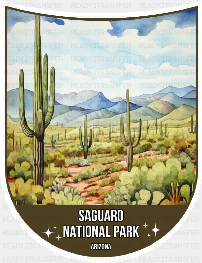 Saguaro Mountain National Park Arizona - National Parks DTF Transfer
