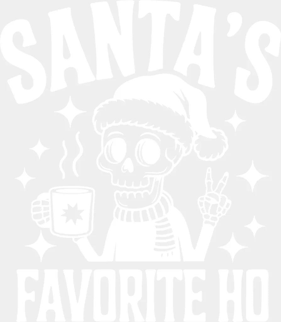 Santa’s Favorite Ho - Christmas DTF Transfer Adult Unisex - S & M (10’’) / Light Color Design (See Imaging)