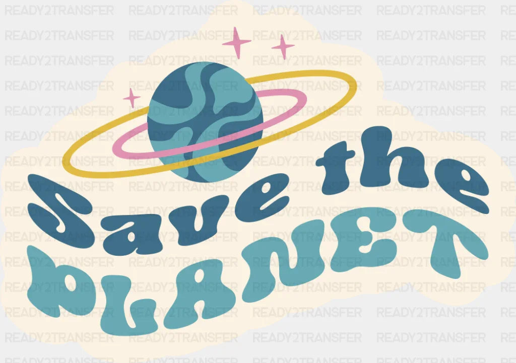 Save The Planet - Minimal UV Sticker Permanent UV DTF Decal ready2transfer