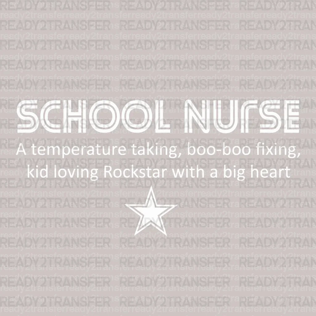 School Nurse Big Heart DTF Transfer - ready2transfer