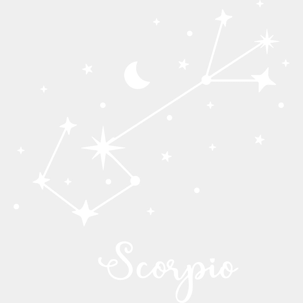 Scorpio Constellations - Zodiacs & Horoscopes DTF Transfers - Adult Unisex - S & M (10’’) / Light Color Design (See