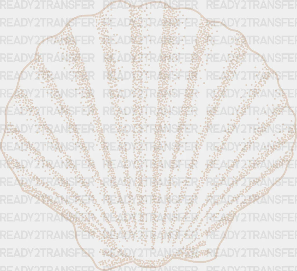 Seashell Summer Dtf Transfer Adult Unisex - S & M (10’) / White
