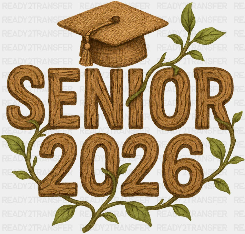 Senior 2026 Wood Design - Graduation DTF Transfer