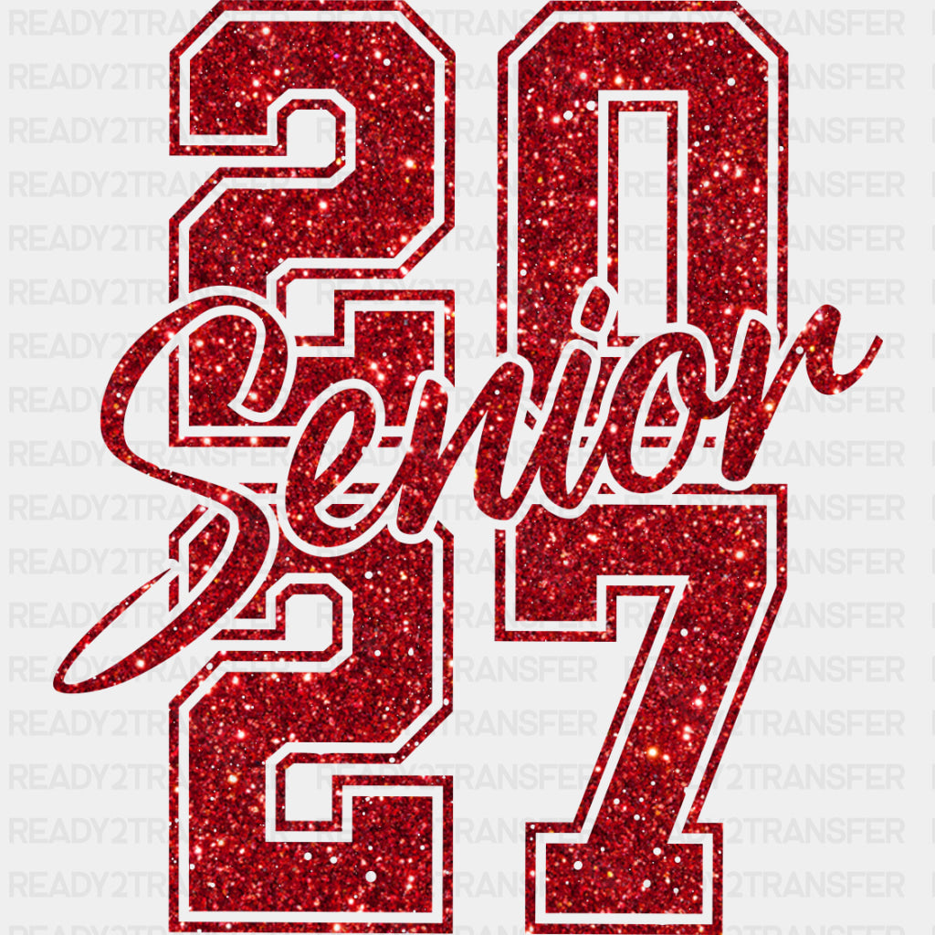 Senior 2027 Red Sequin - Senior DTF Transfers