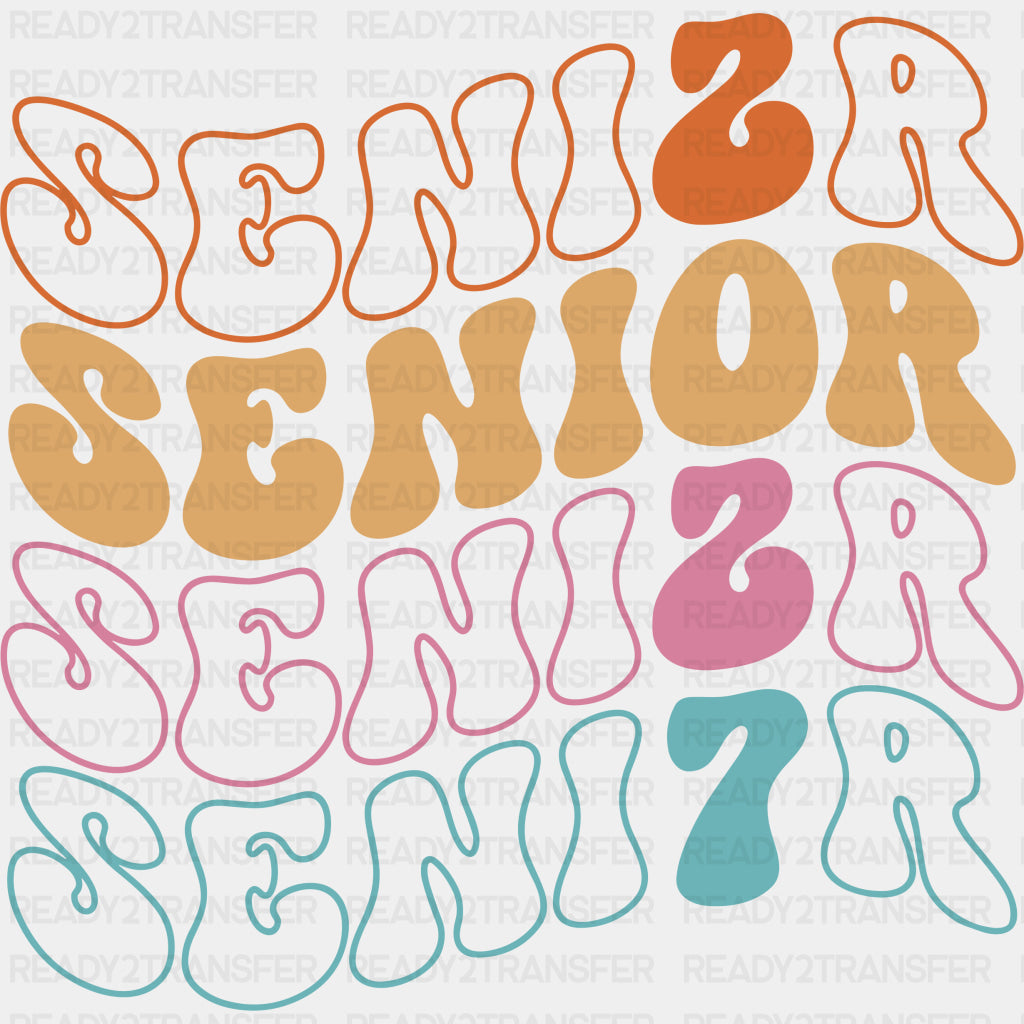 Senior 2027 Wavy Design - Senior DTF Transfers