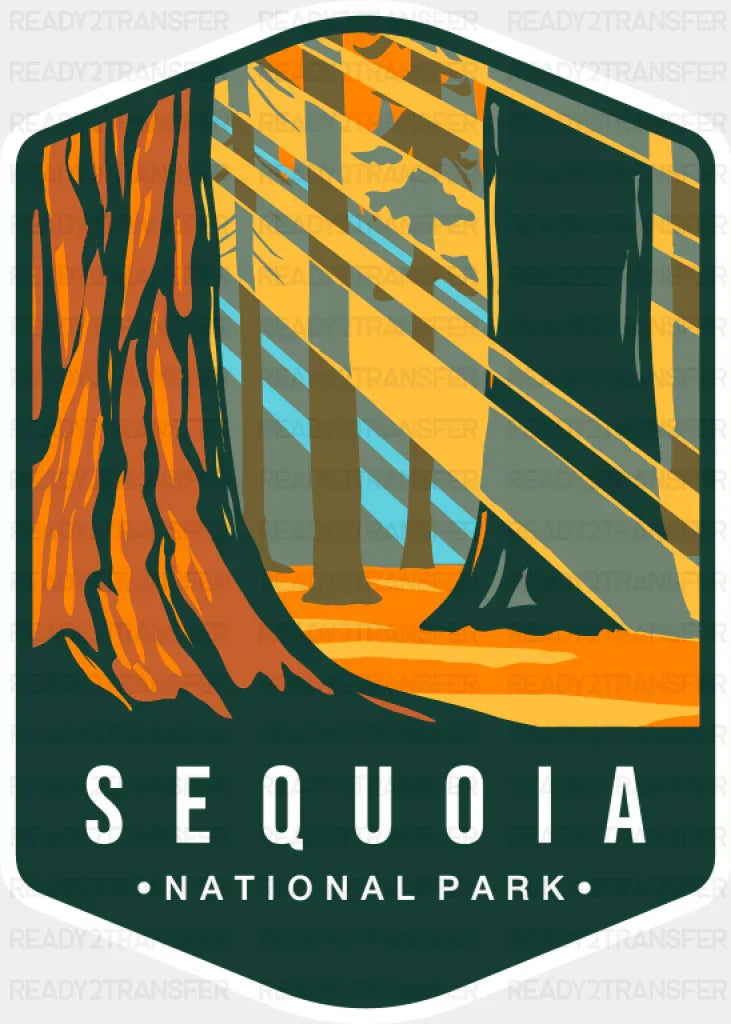 Sequoia National Park Colorful Design - National Parks DTF Transfer