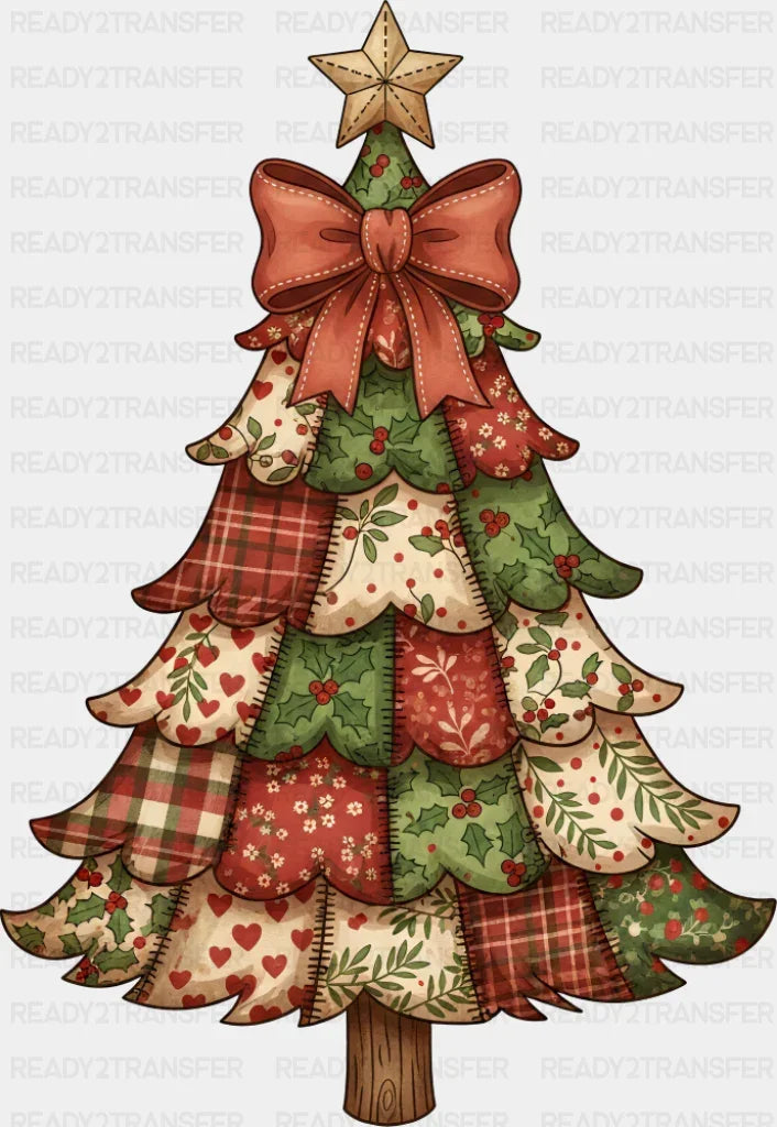 Sewn Tree - Christmas DTF Transfer