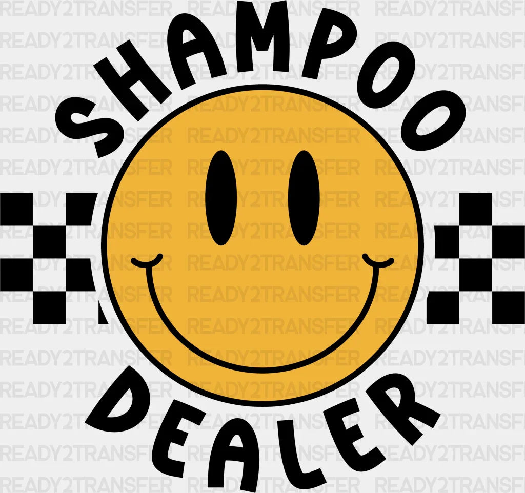 Shampo Dealer Design - Hair Stylist Dtf Heat Transfer Adult Unisex S & M (10’’) / Black