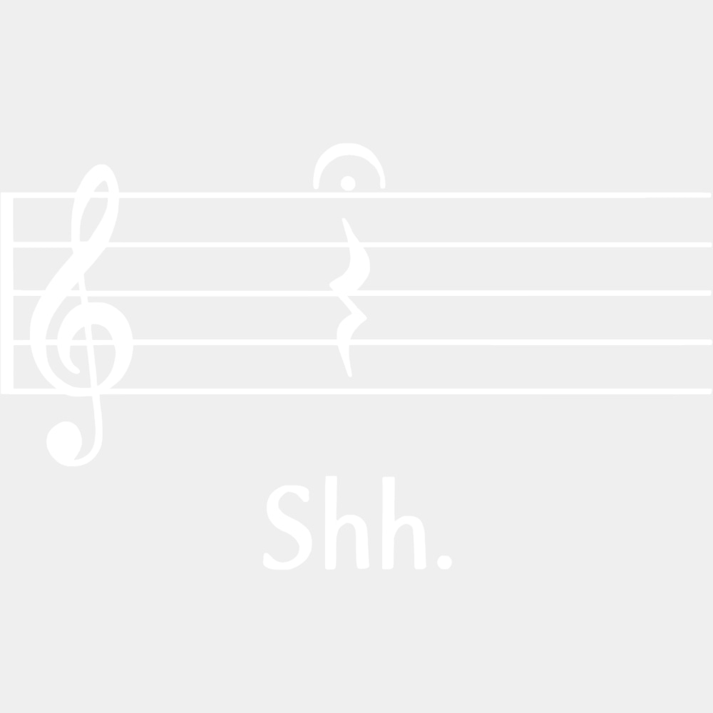 Shh. - Music DTF Transfers ready2transfer Light Color Design (See Imaging)