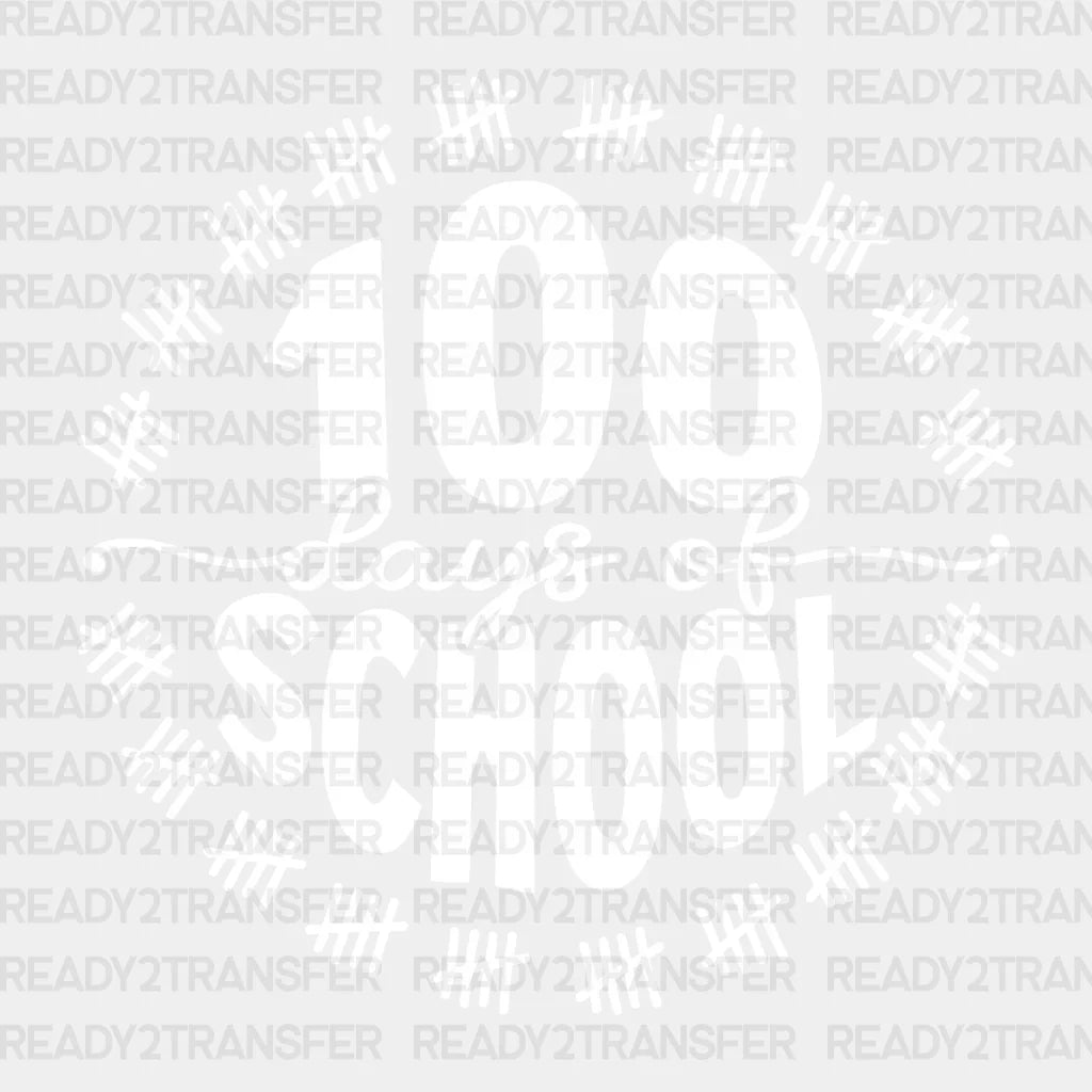 Simple 100 Days Of School Dtf Transfer