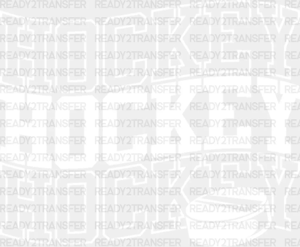 Simple Hockey Design - Dtf Heat Transfer Adult Unisex S & M (10’’) / White