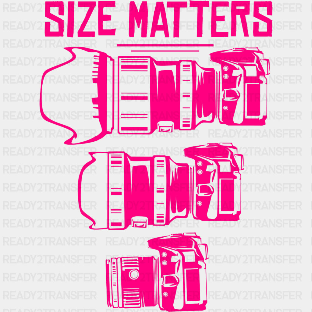 Size Matters, Pink Lenses - Photography DTF Transfers ready2transfer