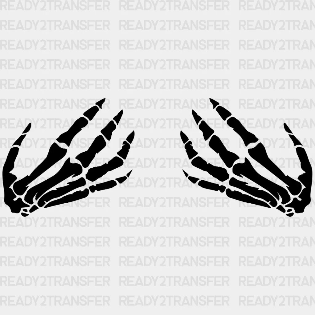 Skeleton Hand Dtf Transfer