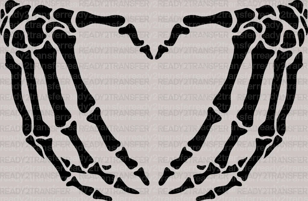 SKELETON HAND LOVE DTF Transfer ready2transfer
