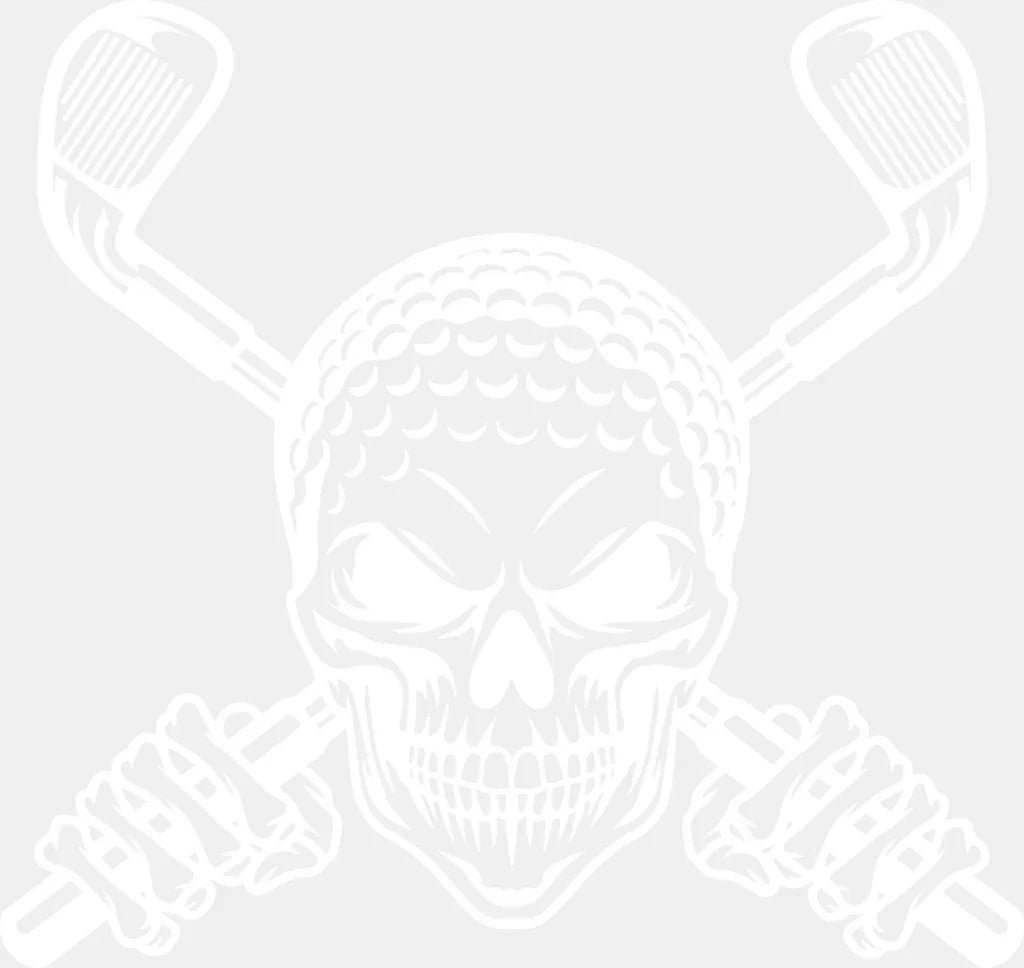 Skull Design - Golf DTF Transfer Adult Unisex - S & M (10’’) / Light Color Design (See Imaging)