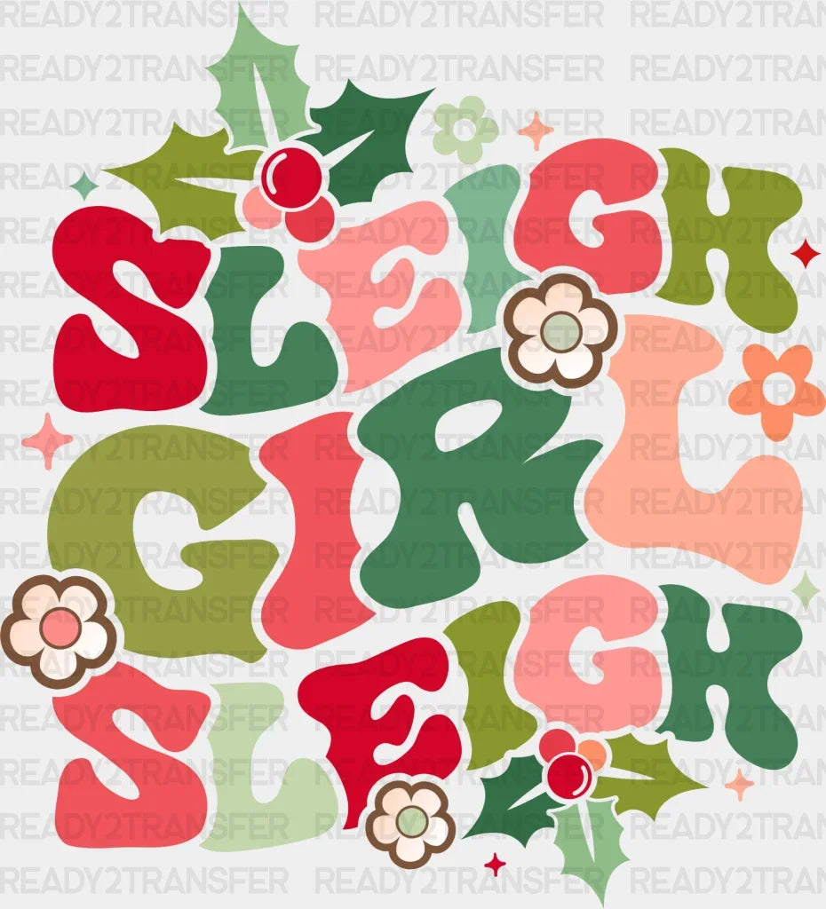 SLEIGH GIRL SLEIGH DTF Transfer ready2transfer