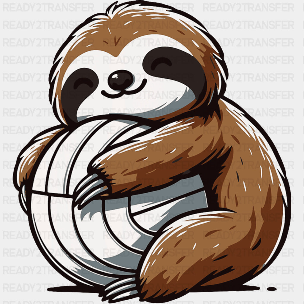 Sloth & Volleyball - Volleyball DTF Transfers ready2transfer