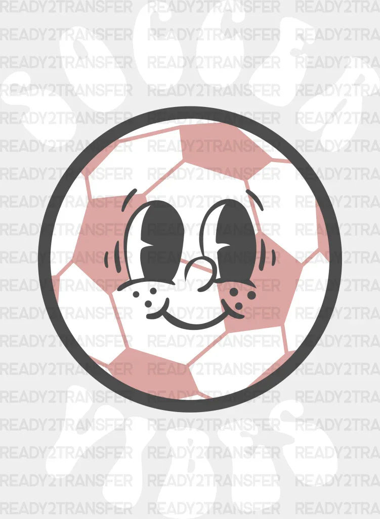 Soccer Vibes Design - Dtf Heat Transfer Adult Unisex S & M (10’’) / White