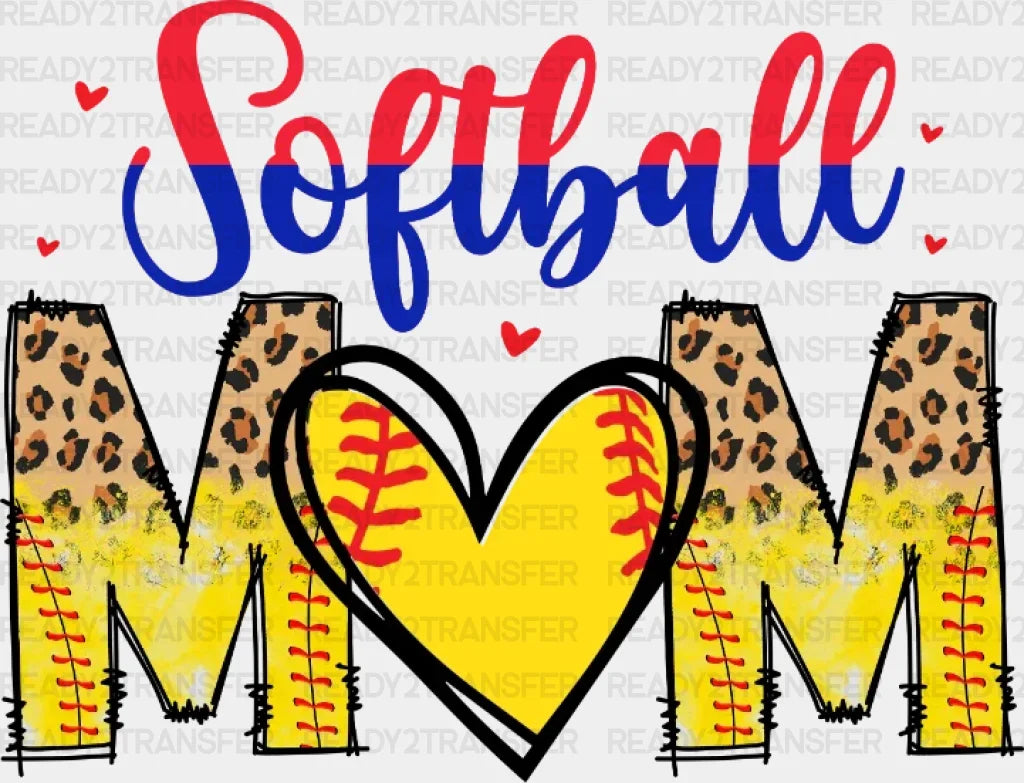 Softball Mom Yellow Dtf Transfer