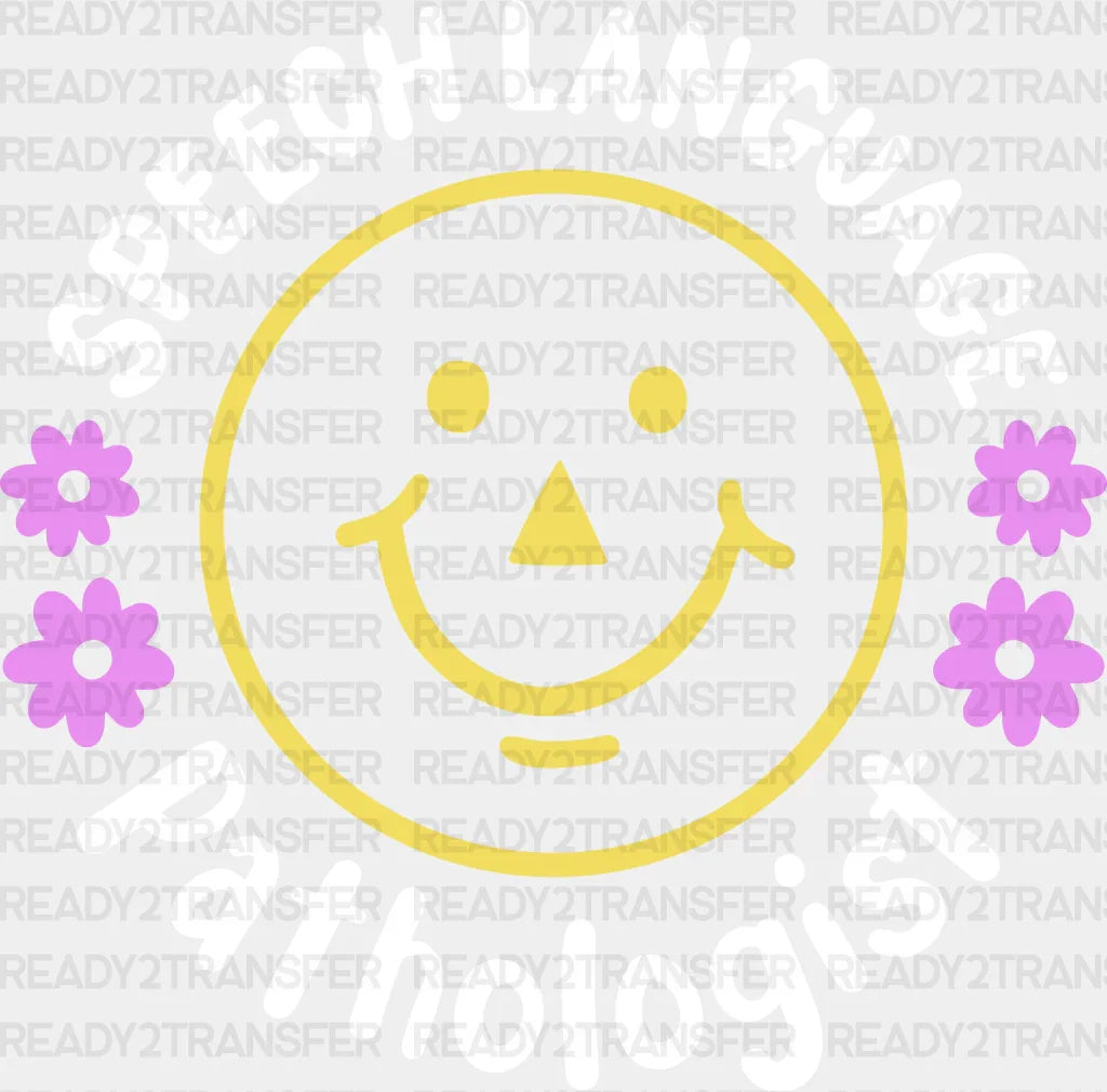 Speech Language Pathologist Design - Therapist Dtf Heat Transfer Adult Unisex S & M (10’’) / White