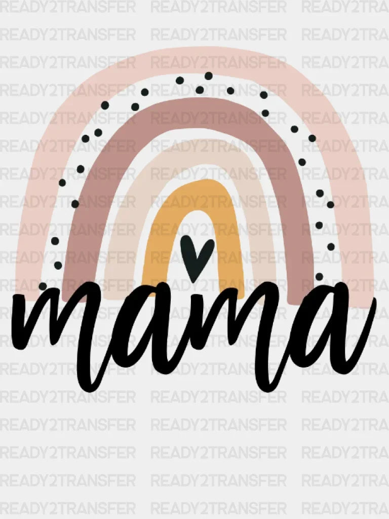 Spotted Heart Mama Dtf Transfer