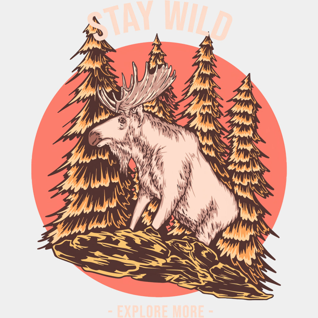 Stay Wild, Explore More - Hiking DTF Transfers ready2transfer Light Color Design (See Imaging)