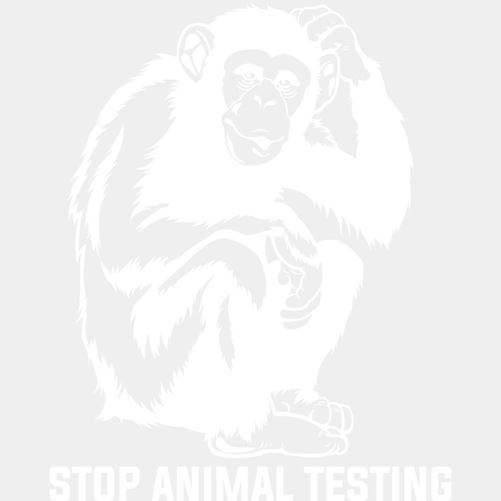Stop Animal Testing - Vegan DTF Transfers - Adult Unisex - S & M (10’’) / Light Color Design (See Imaging)