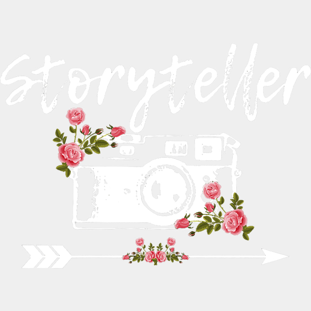 Storyteller, Arrow & Pink Roses - Photography DTF Transfers ready2transfer Light Color Design (See Imaging)