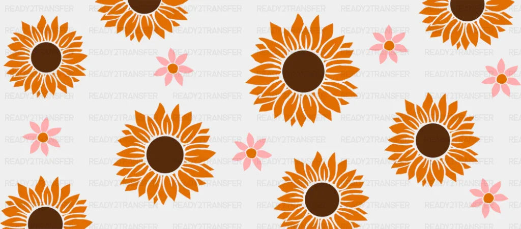 Sunflowers - Cats Cup Wrap UV Sticker Permanent UV DTF Decal