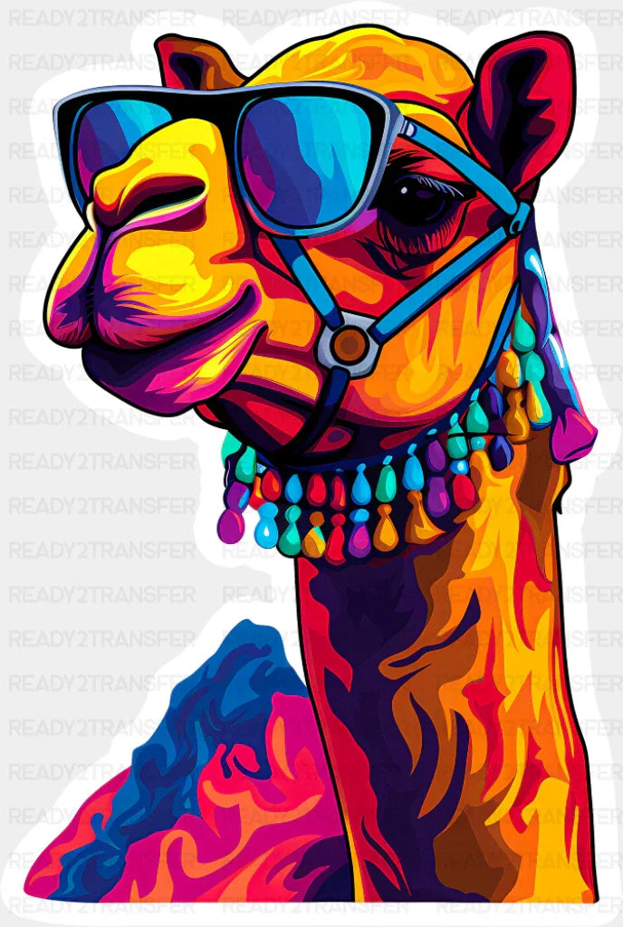 Sunglasses Camel - Minimal UV Sticker Permanent UV DTF Decal