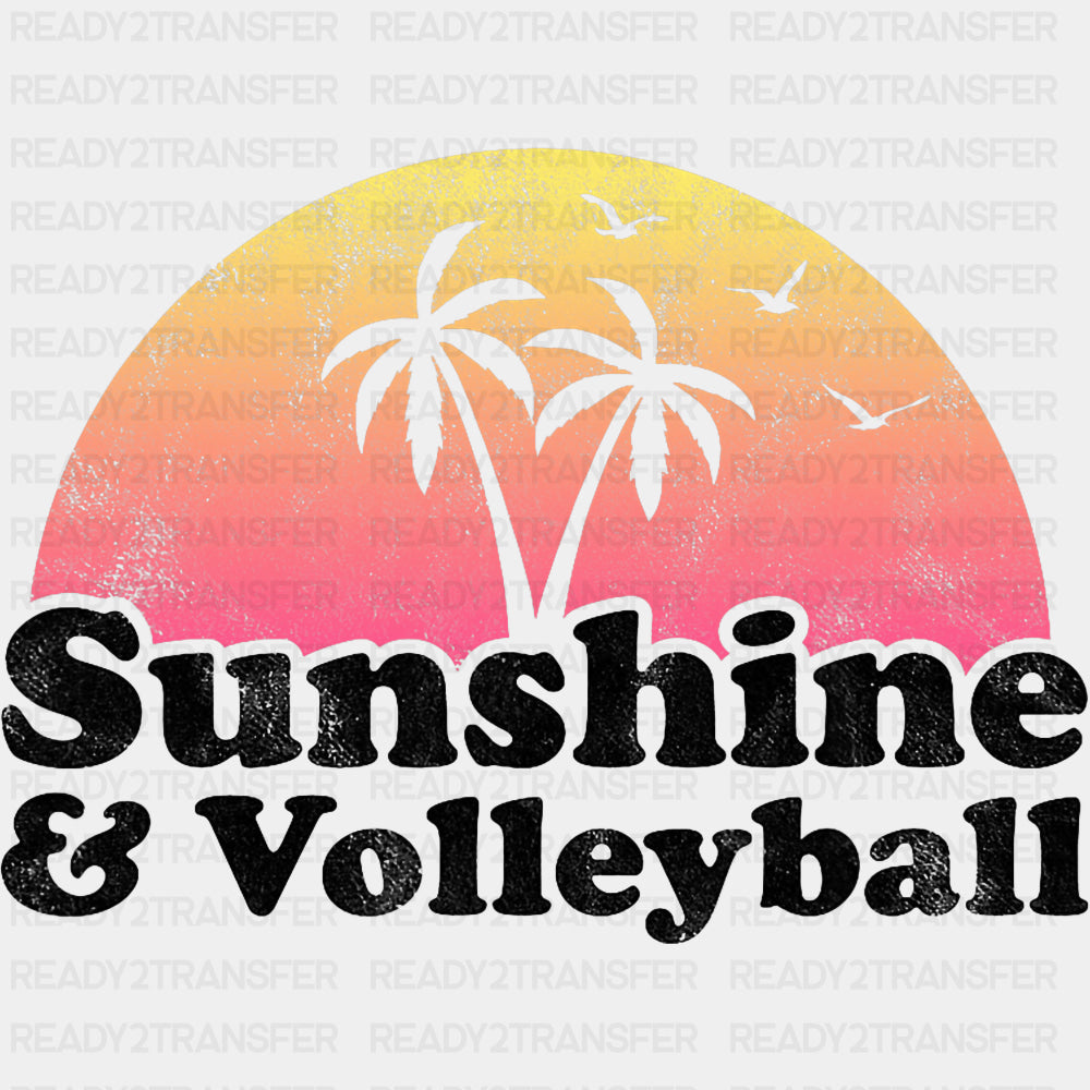 Sunshine & Volleyball - Volleyball DTF Transfers ready2transfer Dark Color Design (See Imaging)