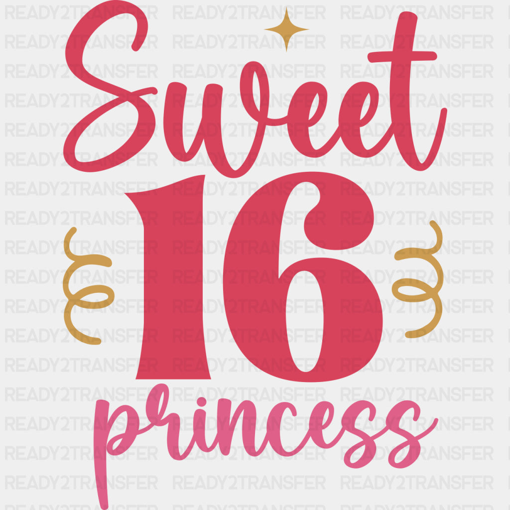 Sweet 16 Princess - Sweet 16 DTF Transfers ready2transfer