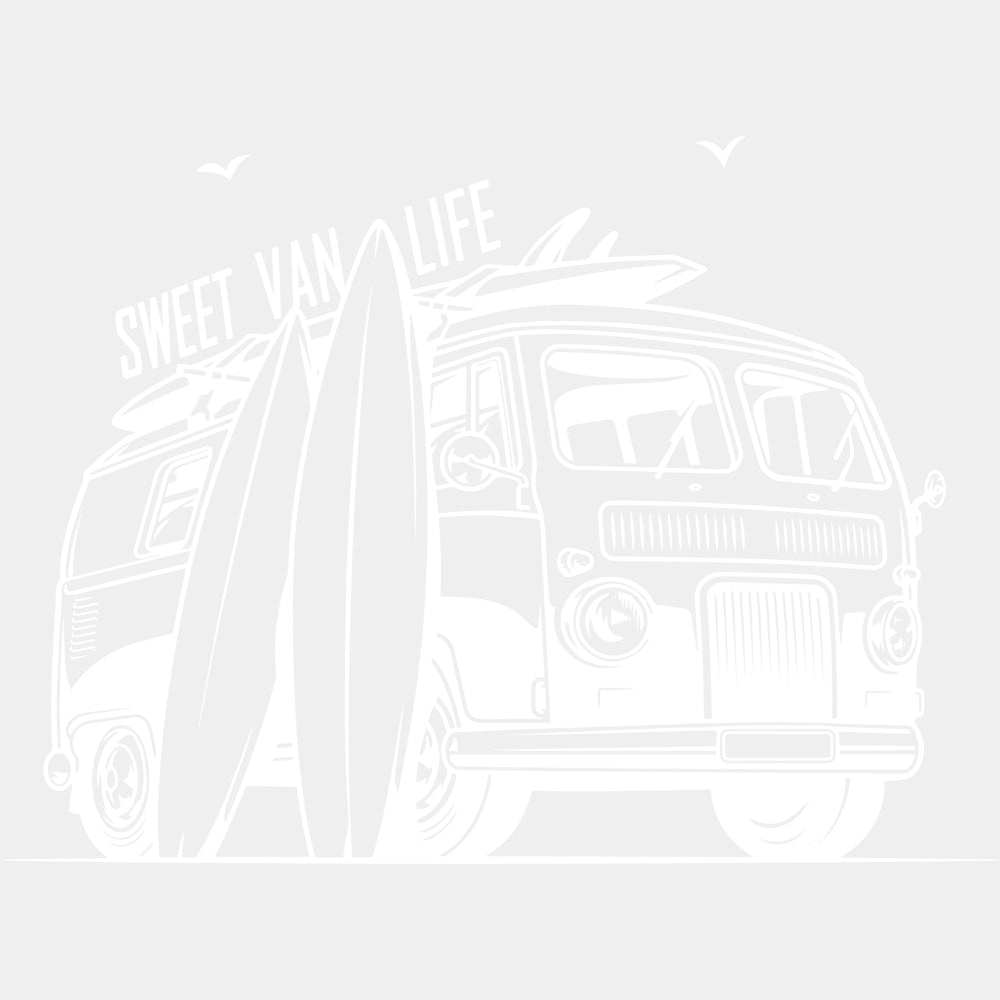 Sweet Van Life - Surfing DTF Transfers ready2transfer Light Color Design (See Imaging)