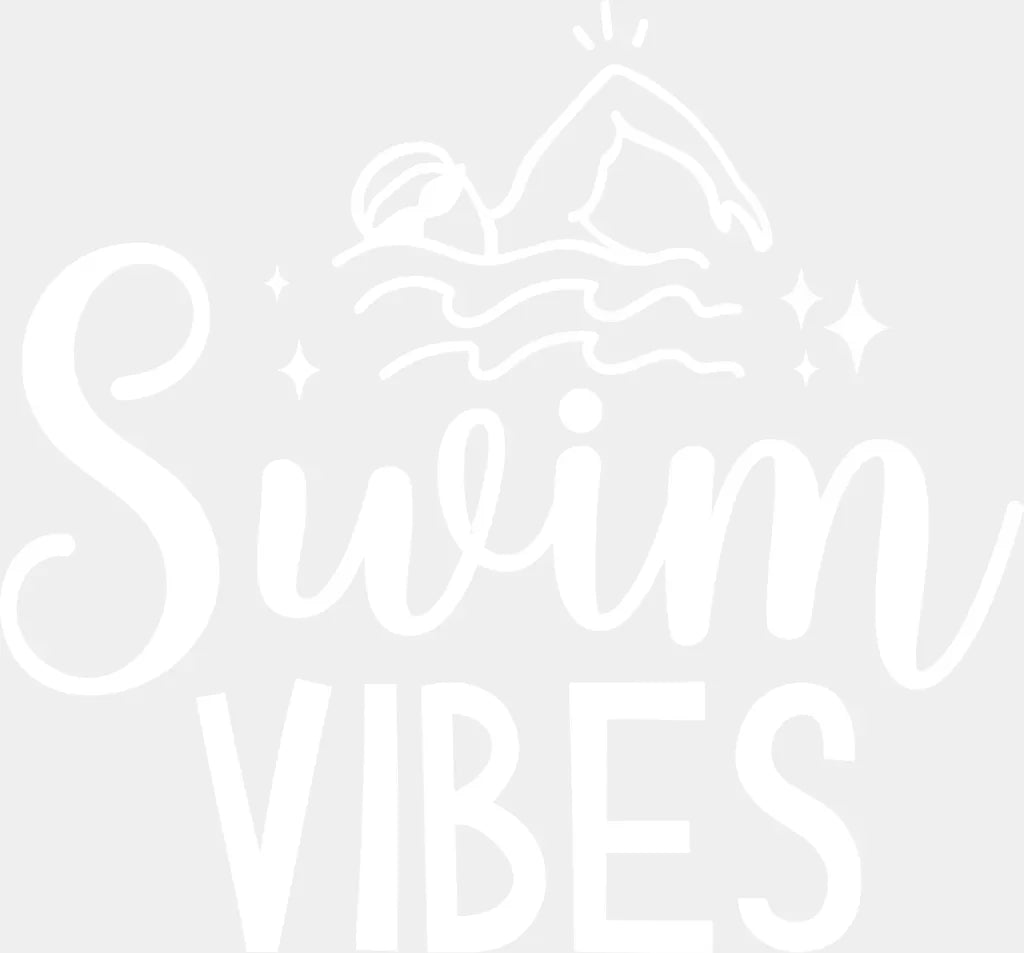 Swim Vibes - Swimming DTF Heat Transfer ready2transfer White