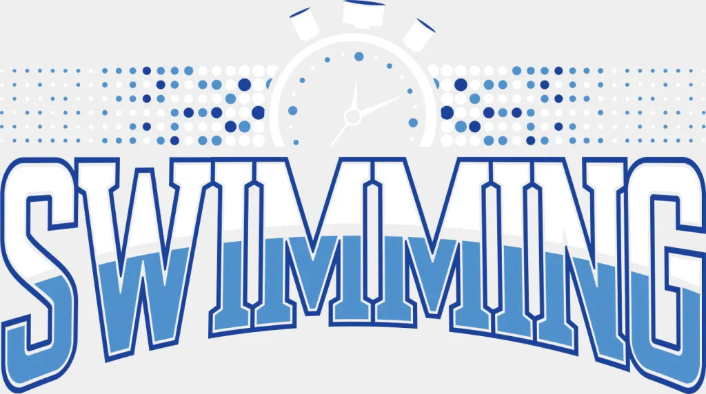 Swimming Stopwatch - Swimming DTF Transfer Adult Unisex - S & M (10’’) / Light Color Design (See Imaging)