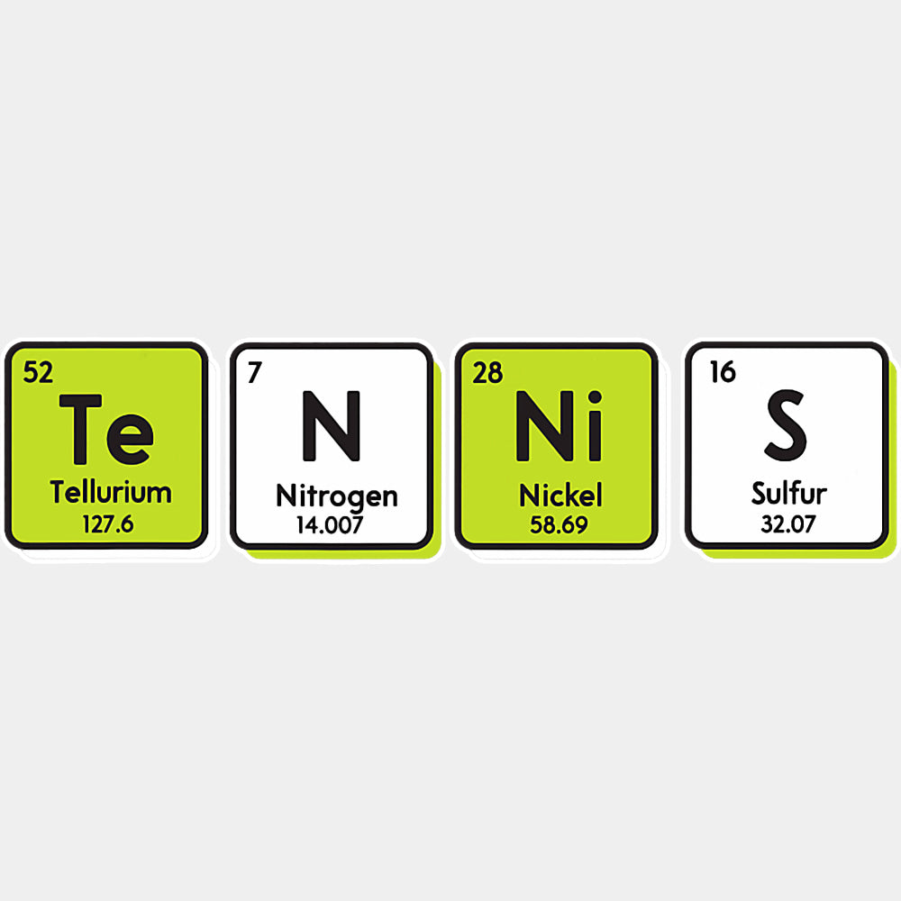 Te N Ni S, Elements - Tennis DTF Transfers ready2transfer Light Color Design (See Imaging)