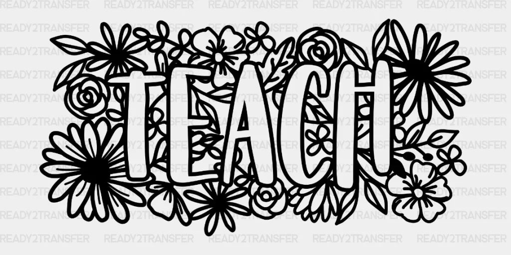 Teach Floral DTF Transfer ready2transfer