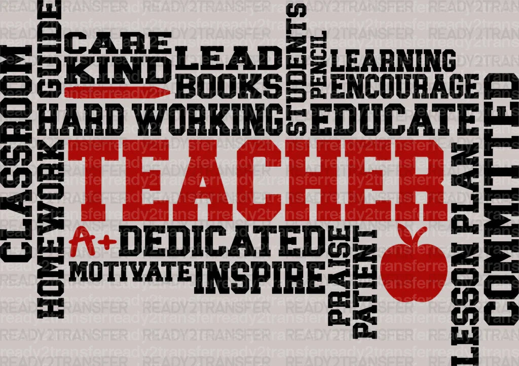 Teacher Comment DTF Transfer ready2transfer