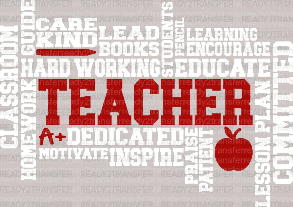 Teacher Comment DTF Transfer ready2transfer