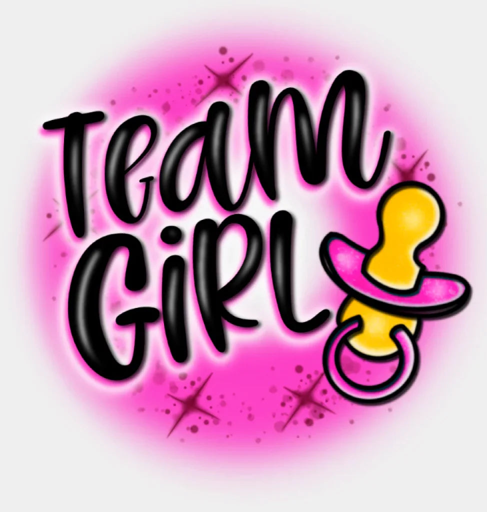 Team Boy And Girl - Gender Reveal DTF Transfer Adult Unisex - S & M (10’’) / Girl Design (See Imaging)