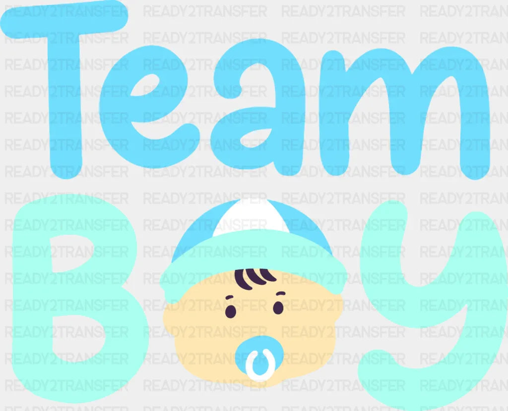 Team Boy - Gender Reveal Dtf Transfer