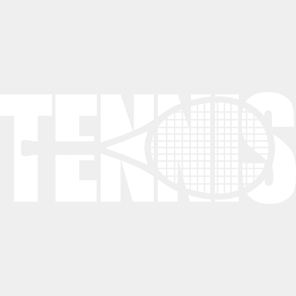 Tennis B&W Racket Design - Tennis DTF Transfers ready2transfer Light Color Design (See Imaging)