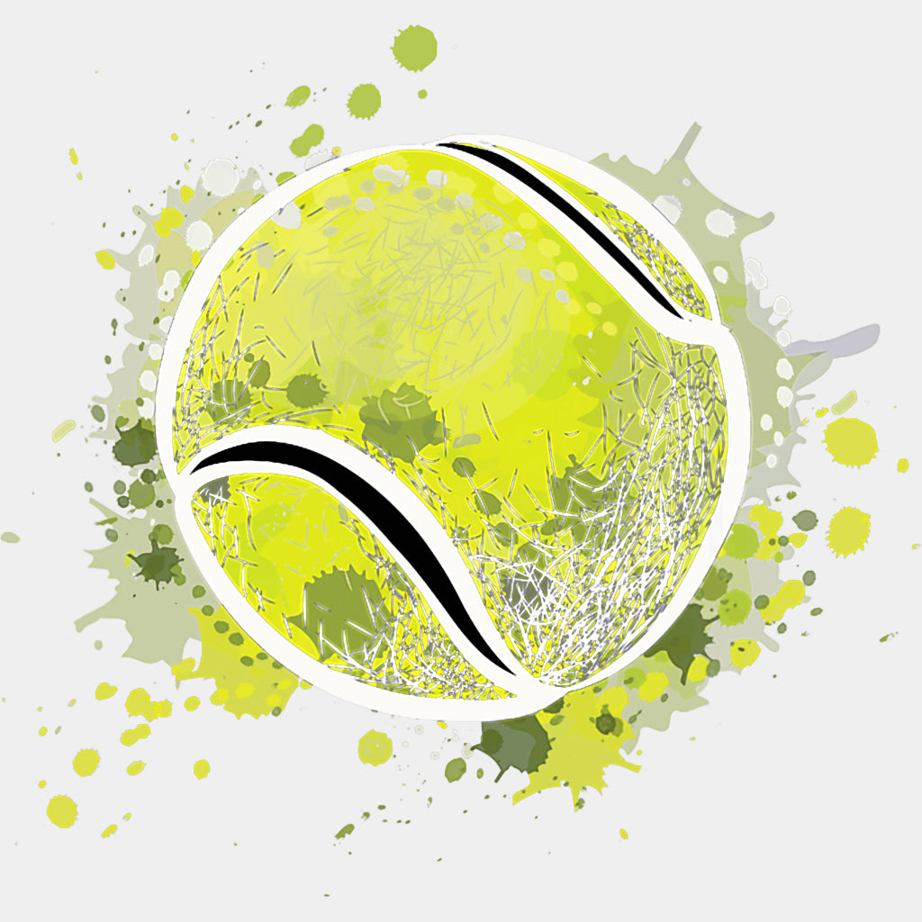 Tennis Ball Splash - Tennis DTF Transfers ready2transfer Light Color Design (See Imaging)